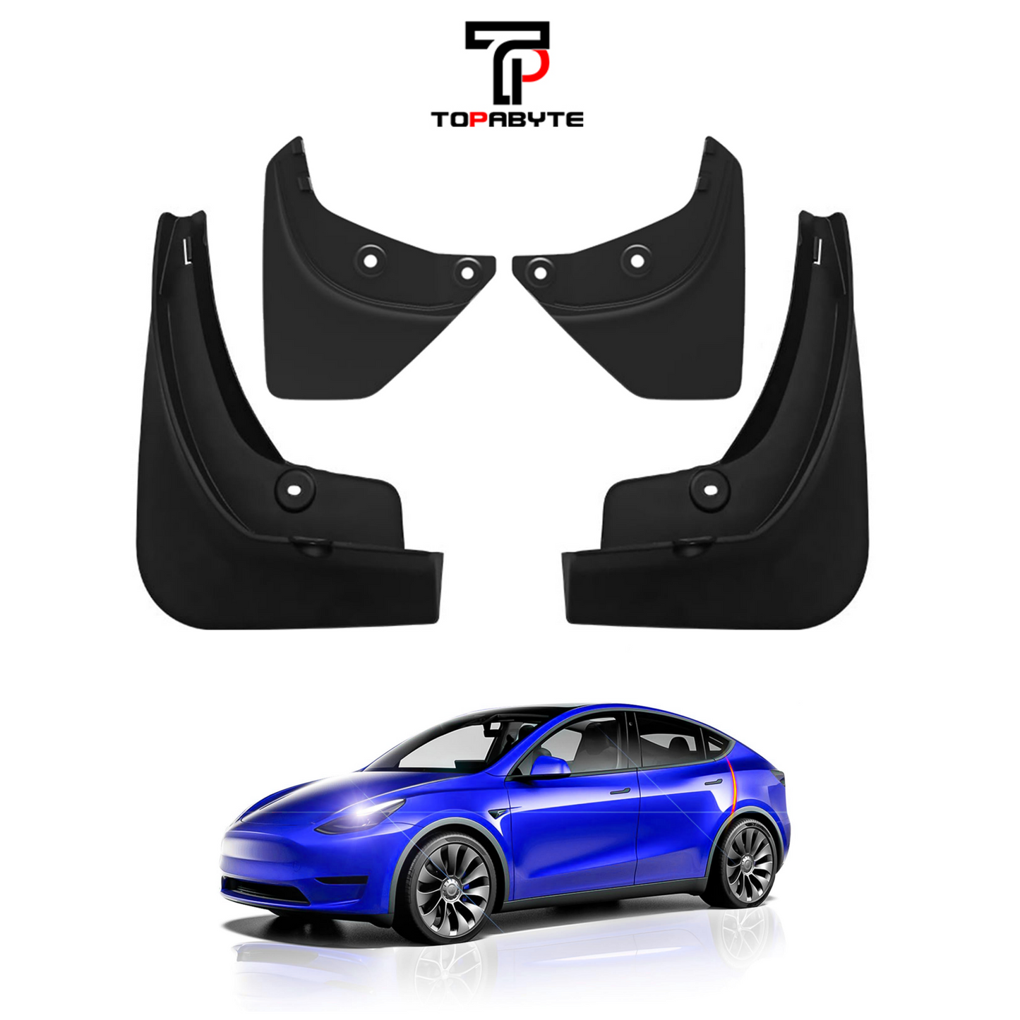 TOPABYTE Mud Flaps Splash Guards 4PCs for Model 3 2017-2023 & Highland 2024-2025