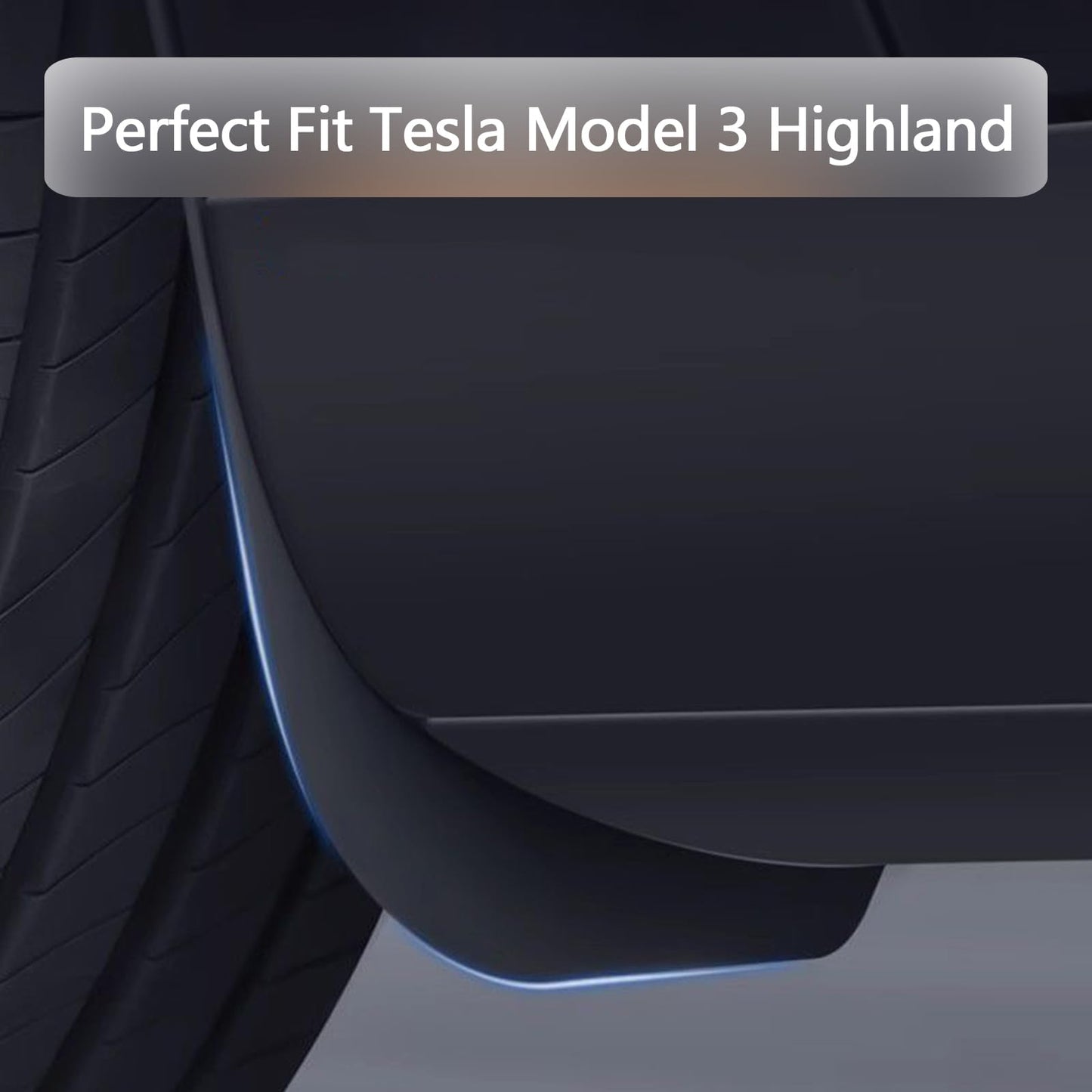 TOPABYTE Mud Flaps Splash Guards 4PCs for Model 3 2017-2023 & Highland 2024-2025