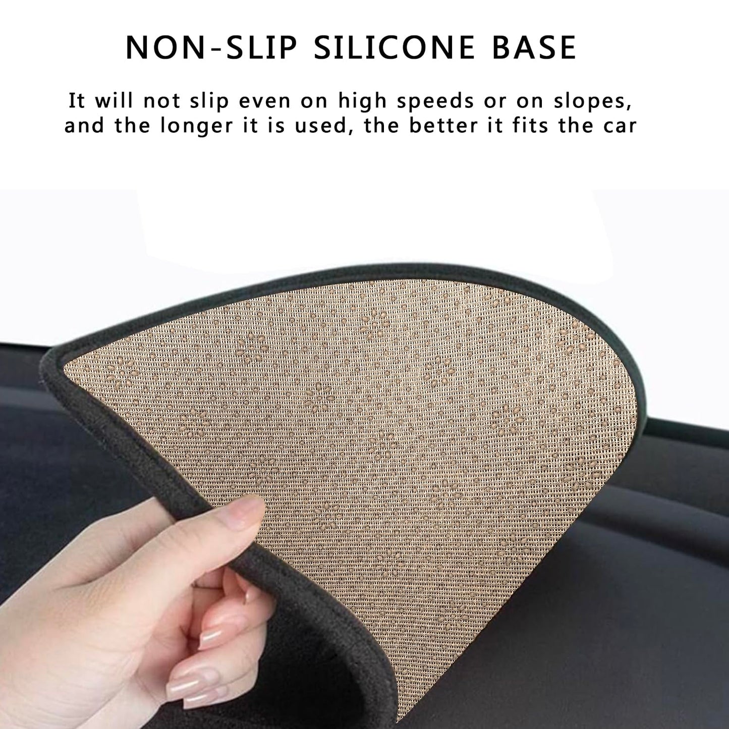 Topaoctet Dashboard Mat pour le modèle 3 Highland Premium Flannel / Suede Sun Protection