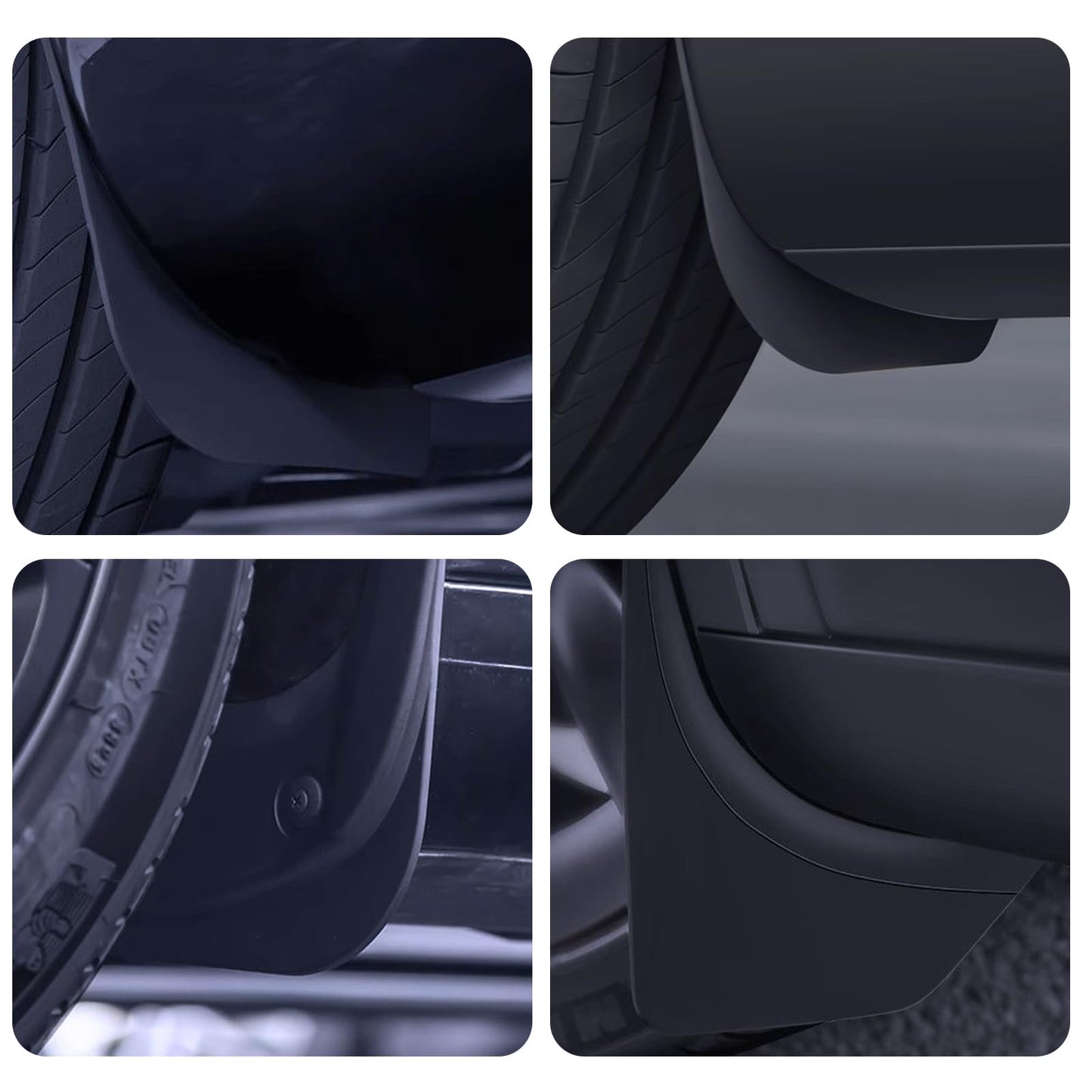 TOPABYTE Mud Flaps Splash Guards 4PCs for Model 3 2017-2023 & Highland 2024-2025