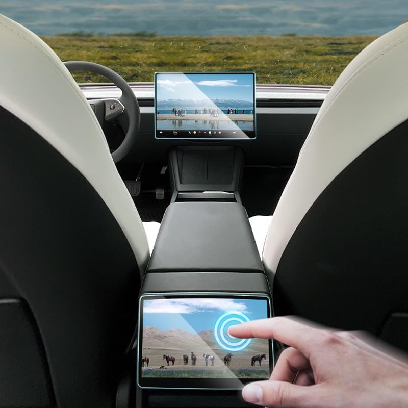 Topaoctet avant d'écran arrière Protecteur 2PCS pour le modèle Y Juniper 2024 et Model 3 Highland 2024+