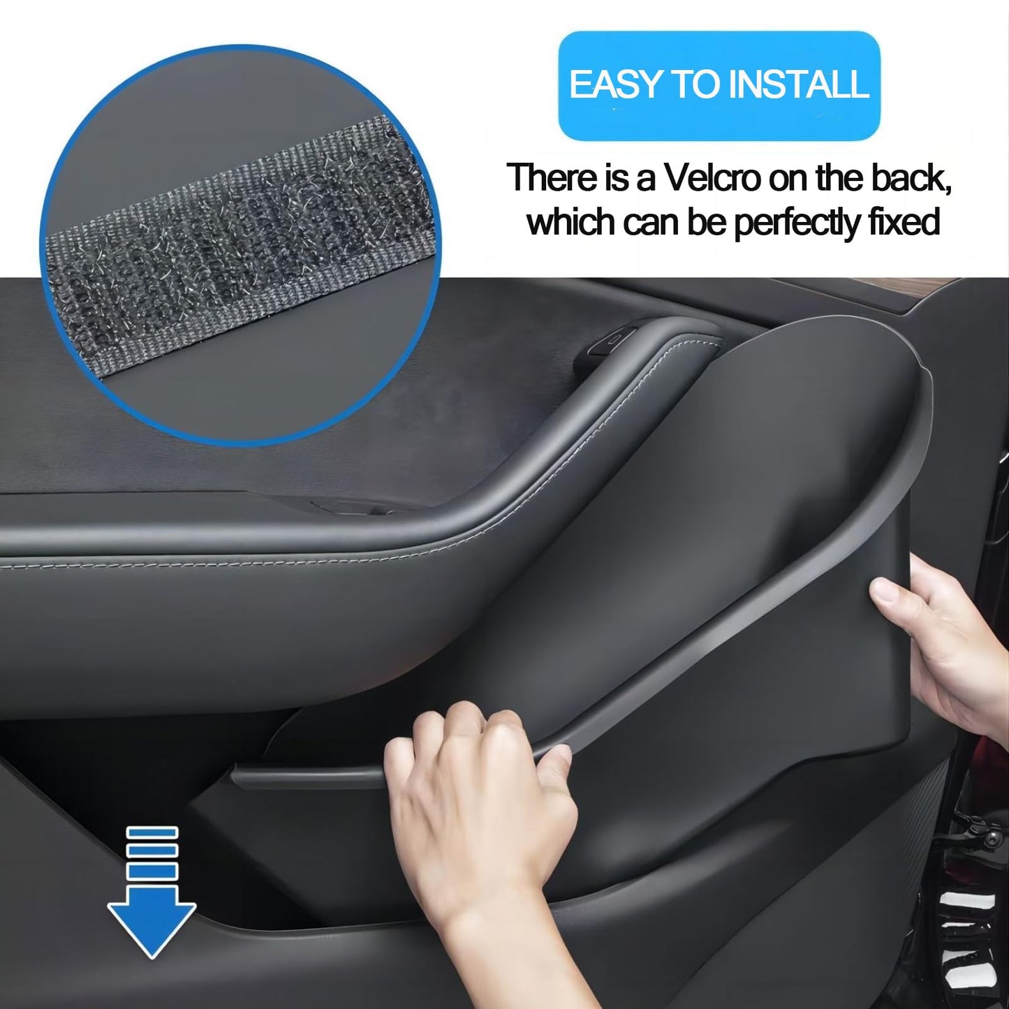 TOPABYTE Door Side Storage Organizer Tray Front Rear Doors 4PCs For Model 3 & Model Y 2019-2025+ Highland/Juniper