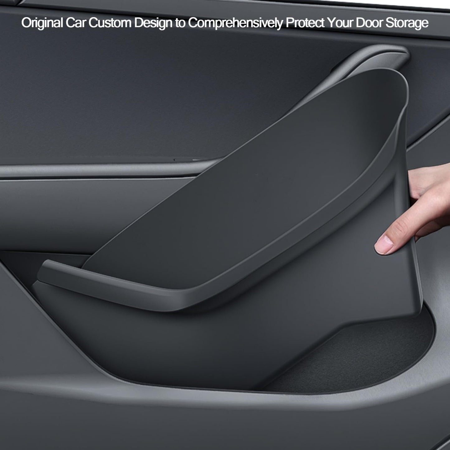TOPABYTE Door Side Storage Organizer Tray Front Rear Doors 4PCs For Model 3 & Model Y 2019-2025+ Highland/Juniper