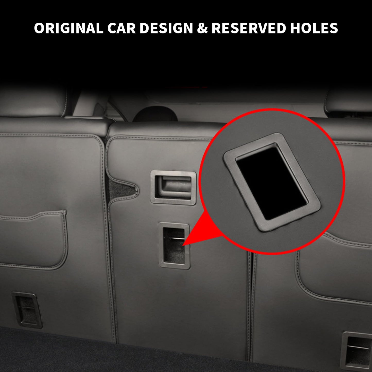 TOPABYTE Second Row Seats Back Protector Mats Leather 3PCs for Model Y 2020-2025 Juniper (5-Seats)