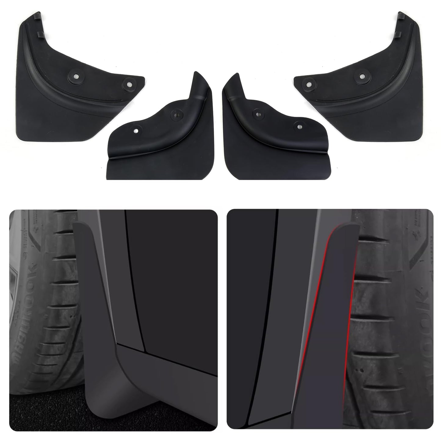 TOPABYTE Mud Flaps Splash Guards 4Pcs for Model Y 2020-2025
