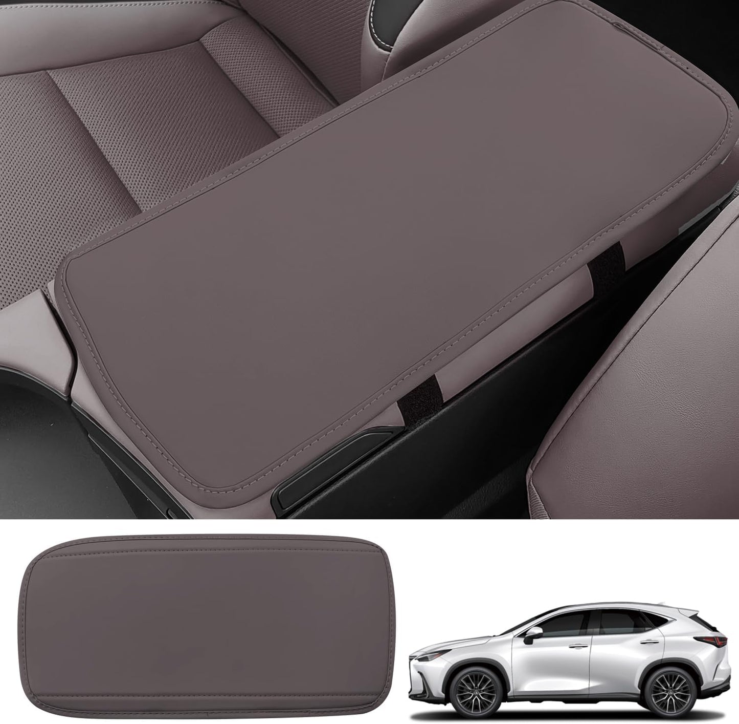 TOPABYTE Leather Center Armrest Box Cover for Lexus RX NX
