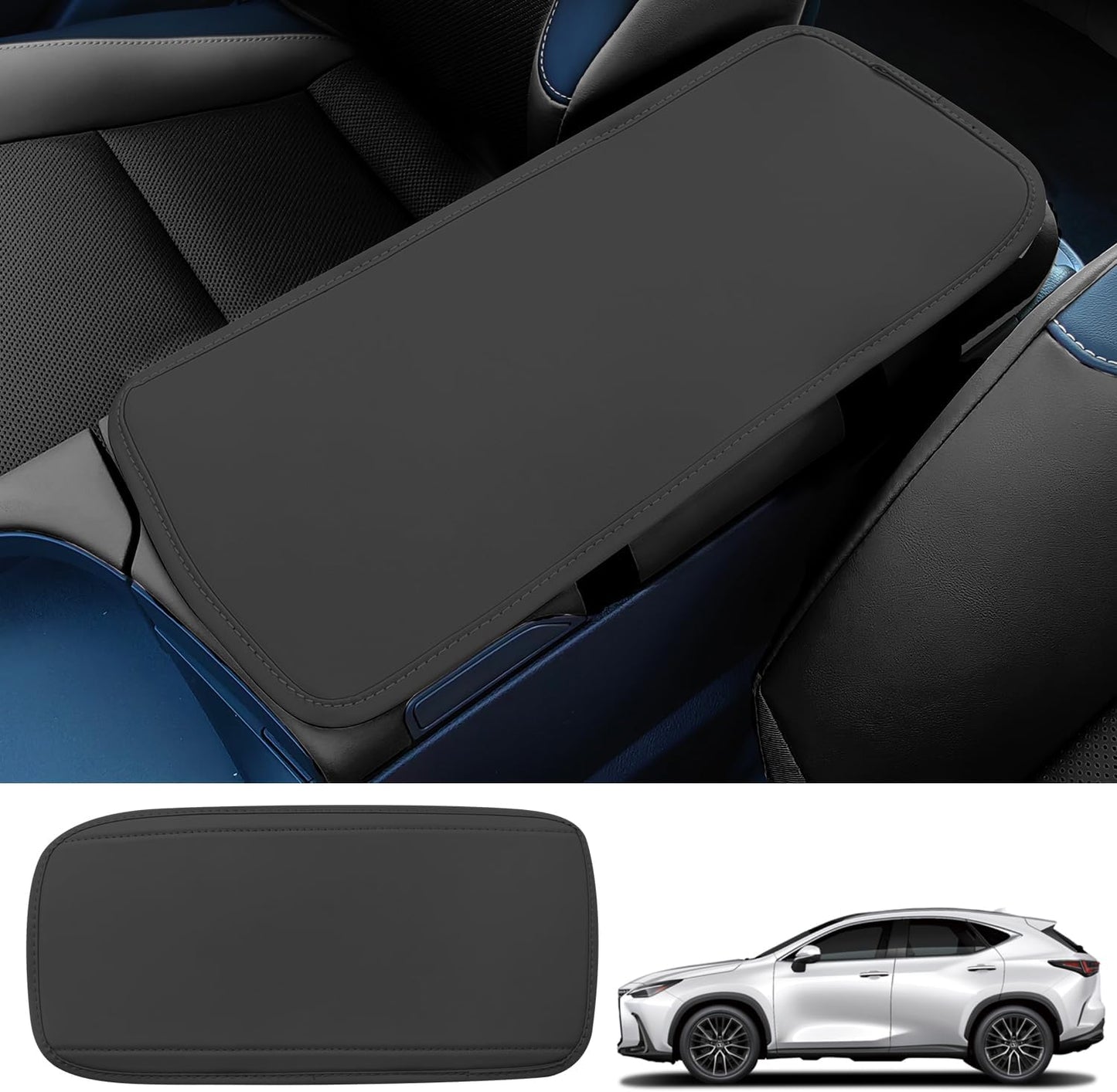 TOPABYTE Leather Center Armrest Box Cover for Lexus RX NX
