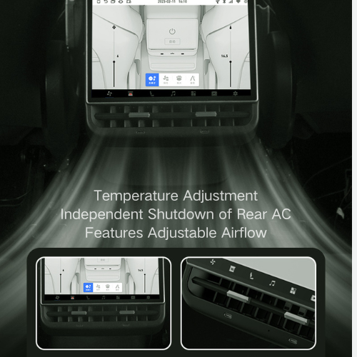TOPABYTE 8.66’’ Rear Screen Display For Model 3/Highland/Y