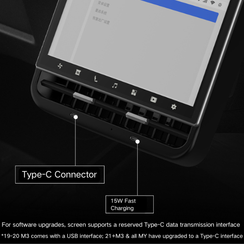 TOPABYTE 8.66’’ Rear Screen Display For Model 3/Highland/Y