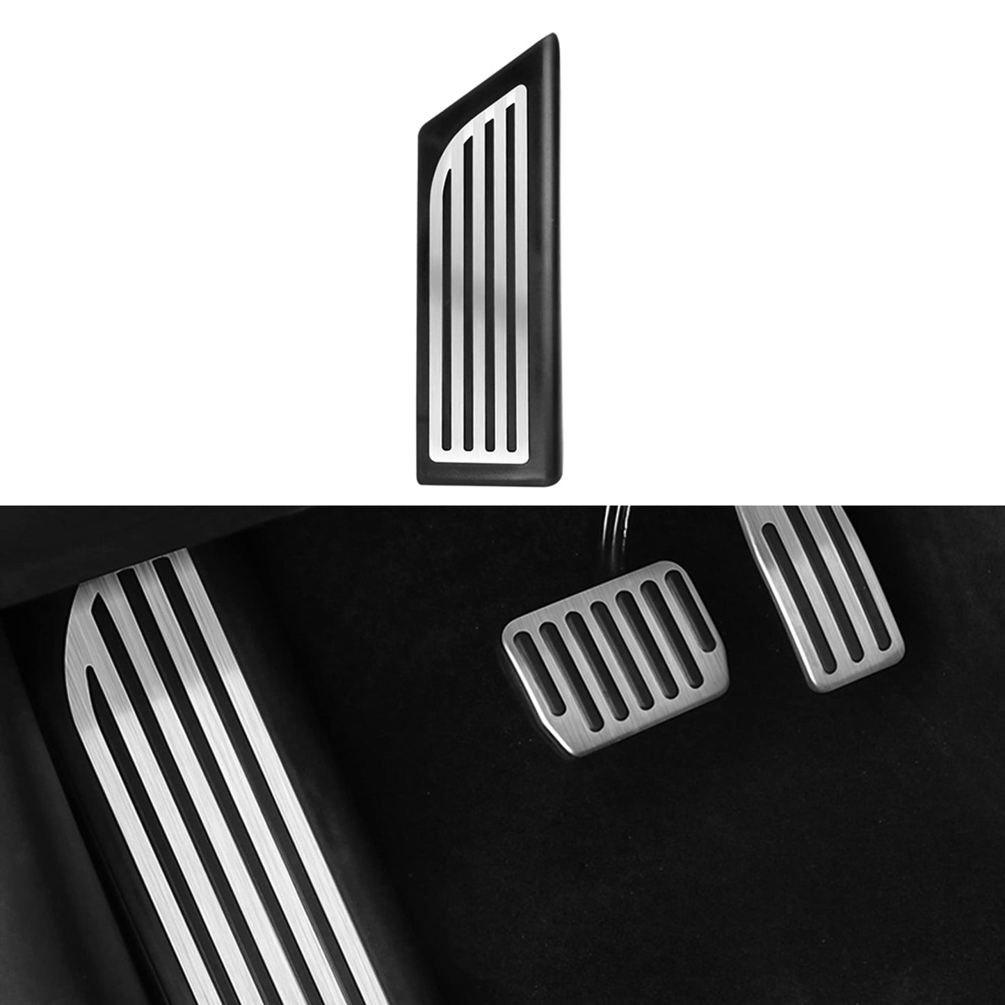 TOPABYTE Foot Pedals Brake Ruel Foot Rest Pads For 2017-2025+ Model 3 Y S X
