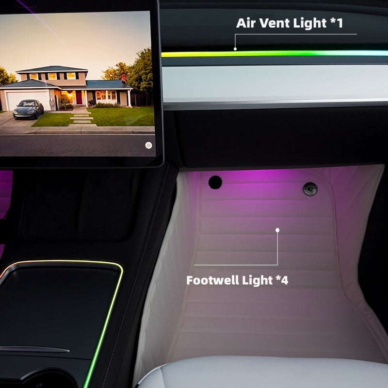 TOPABYTE Ambient Lighting Kit Interior Upgrade for Model 3/Highland/Y