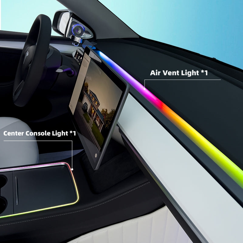 TOPABYTE Ambient Lighting Kit Interior Upgrade for Model 3/Highland/Y