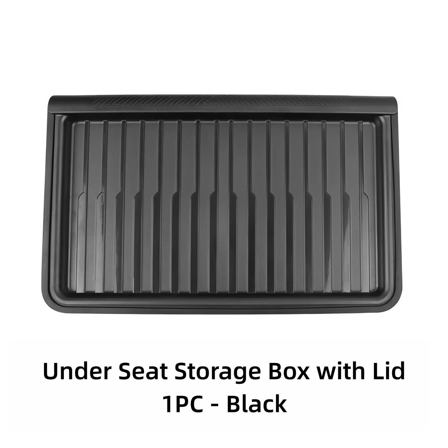 TOPABYTE Under Seat Storage Tray Hidden Organizer With Lid for Model Y 2020-2024 Front Seats (Black White Grey)
