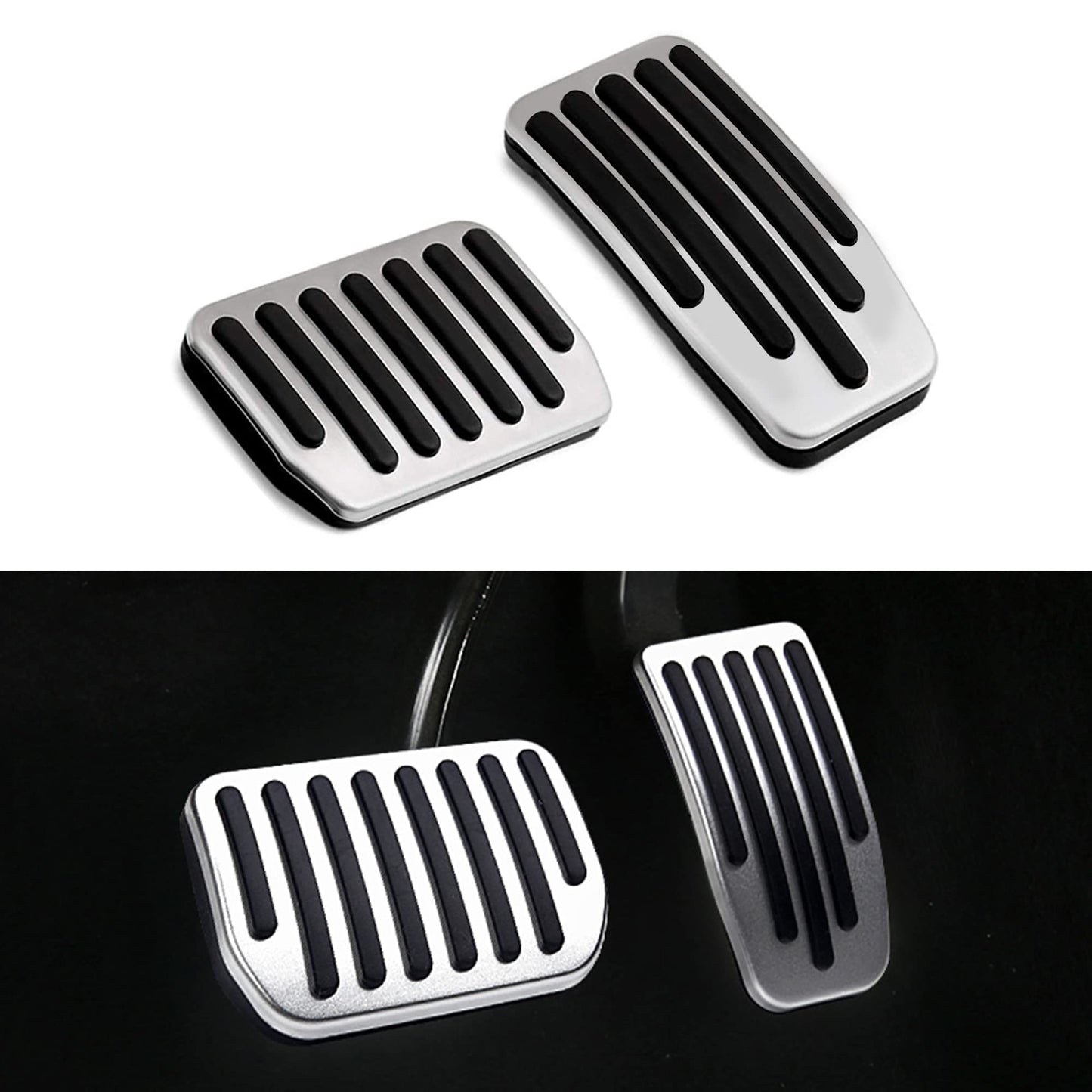 TOPABYTE Foot Pedals Brake Ruel Foot Rest Pads For 2017-2025+ Model 3 Y S X