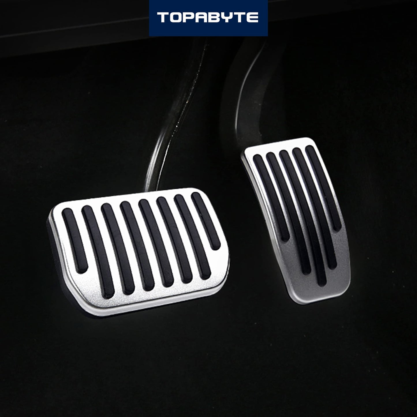 TOPABYTE Foot Pedals Brake Ruel Foot Rest Pads For 2017-2025+ Model 3 Y S X