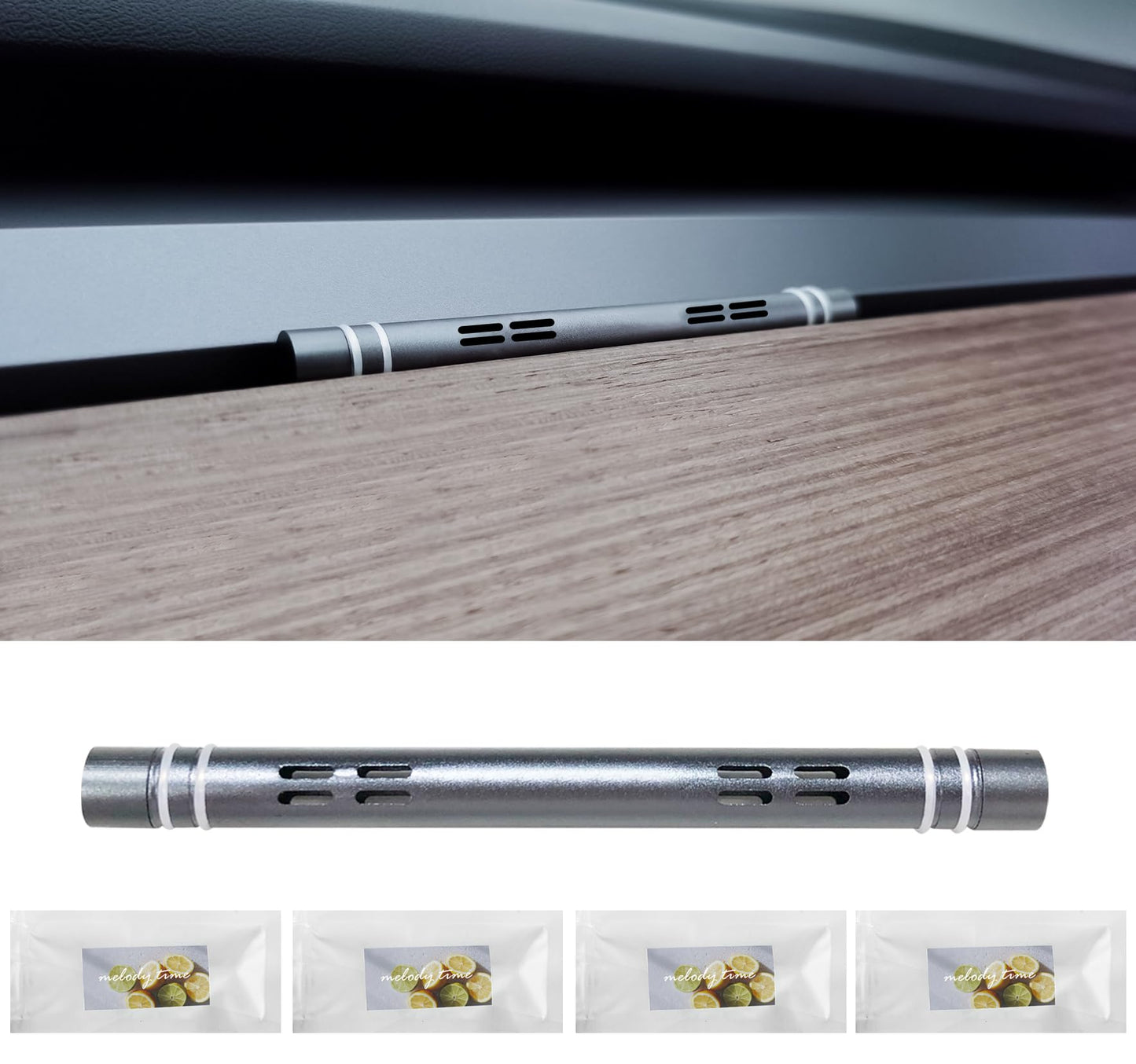 TOPABYTE Air Freshener for Air Vent with 4 Scent Sticks for Model 3 2017-2023 & Model Y 2020-2024