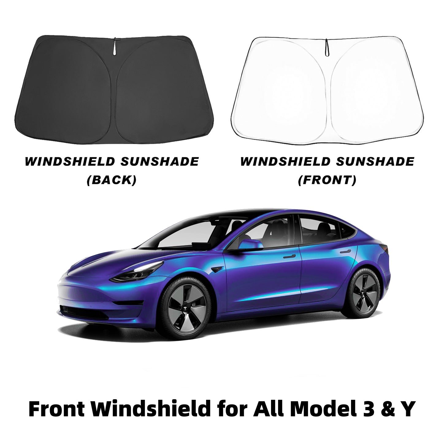 TOPABYTE Roof Sunshade Ice Crystal Net for Model Y 2020-2025 Juniper & Model 3 2018-2025 Highland
