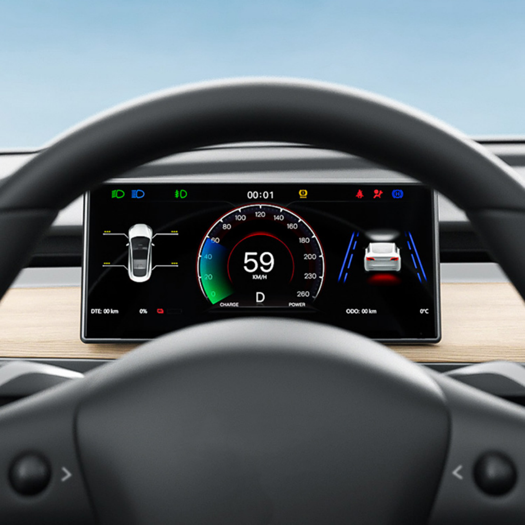 TOPABYTE 8.9'' Dashboard Screen Display with Front Camera For Model 3/Highland/Y/Juniper