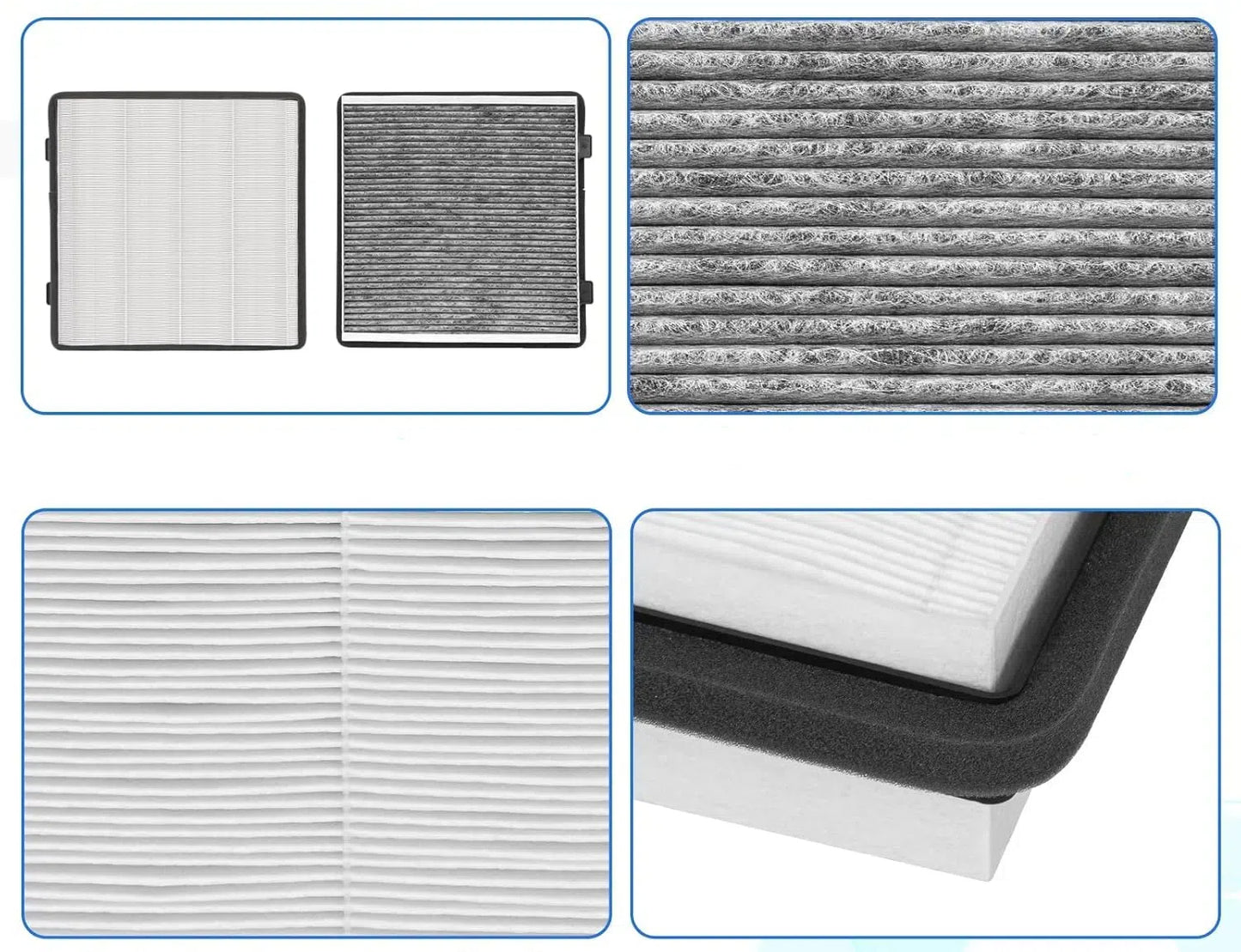 TOPABYTE HEPA Air Filter Replacement Activated Carbon for 2024+ Cybertruck (1 Pack)