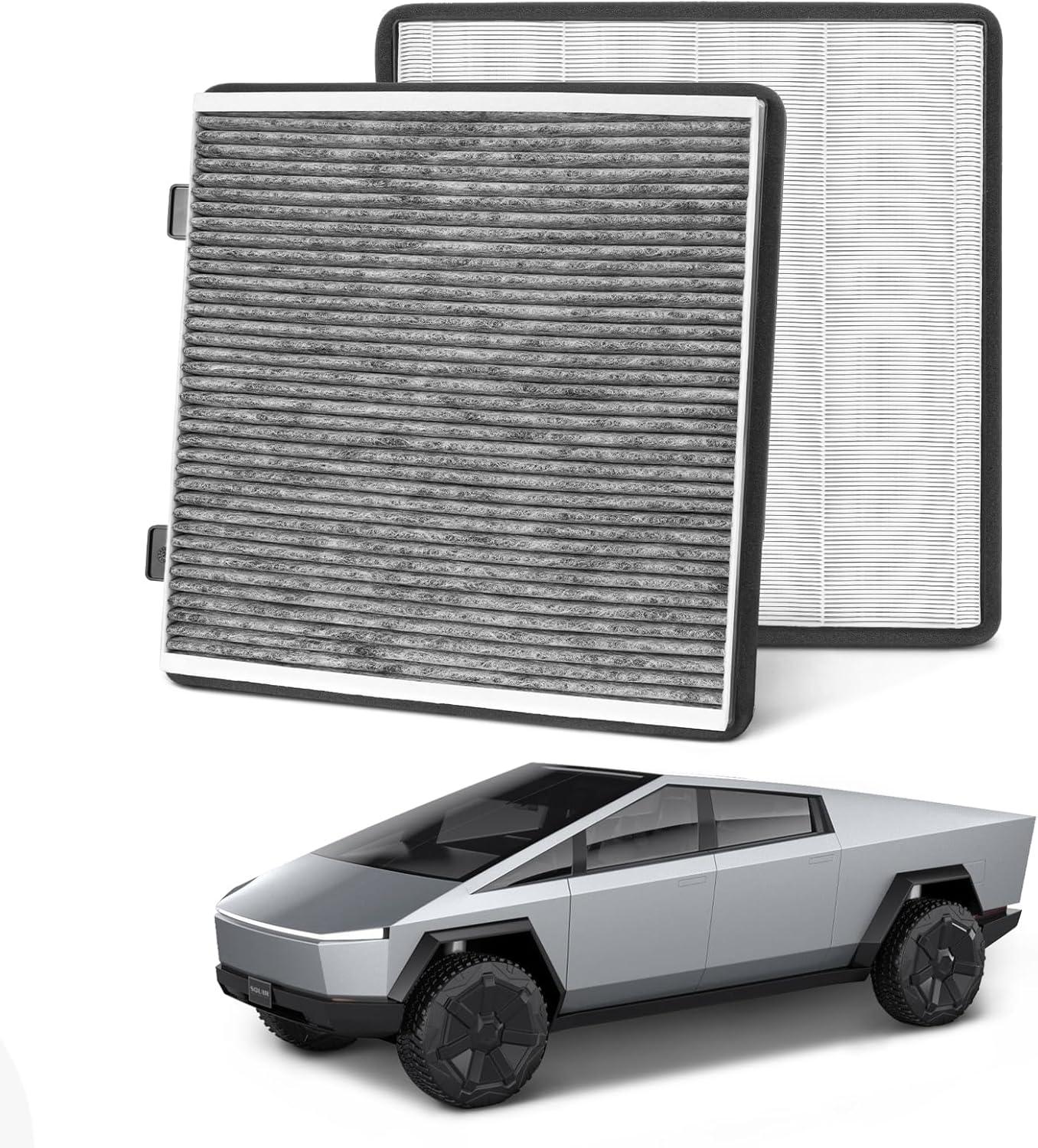 TOPABYTE HEPA Air Filter Replacement Activated Carbon for 2024+ Cybertruck (1 Pack)