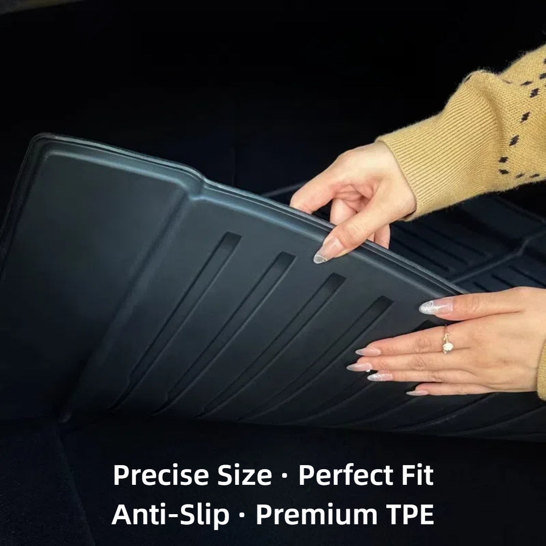 TOPABYTE TPE Front & Rear Trunk Mats Rear Seat Protector for New Model Y Juniper 2025+ (3-Pieces)