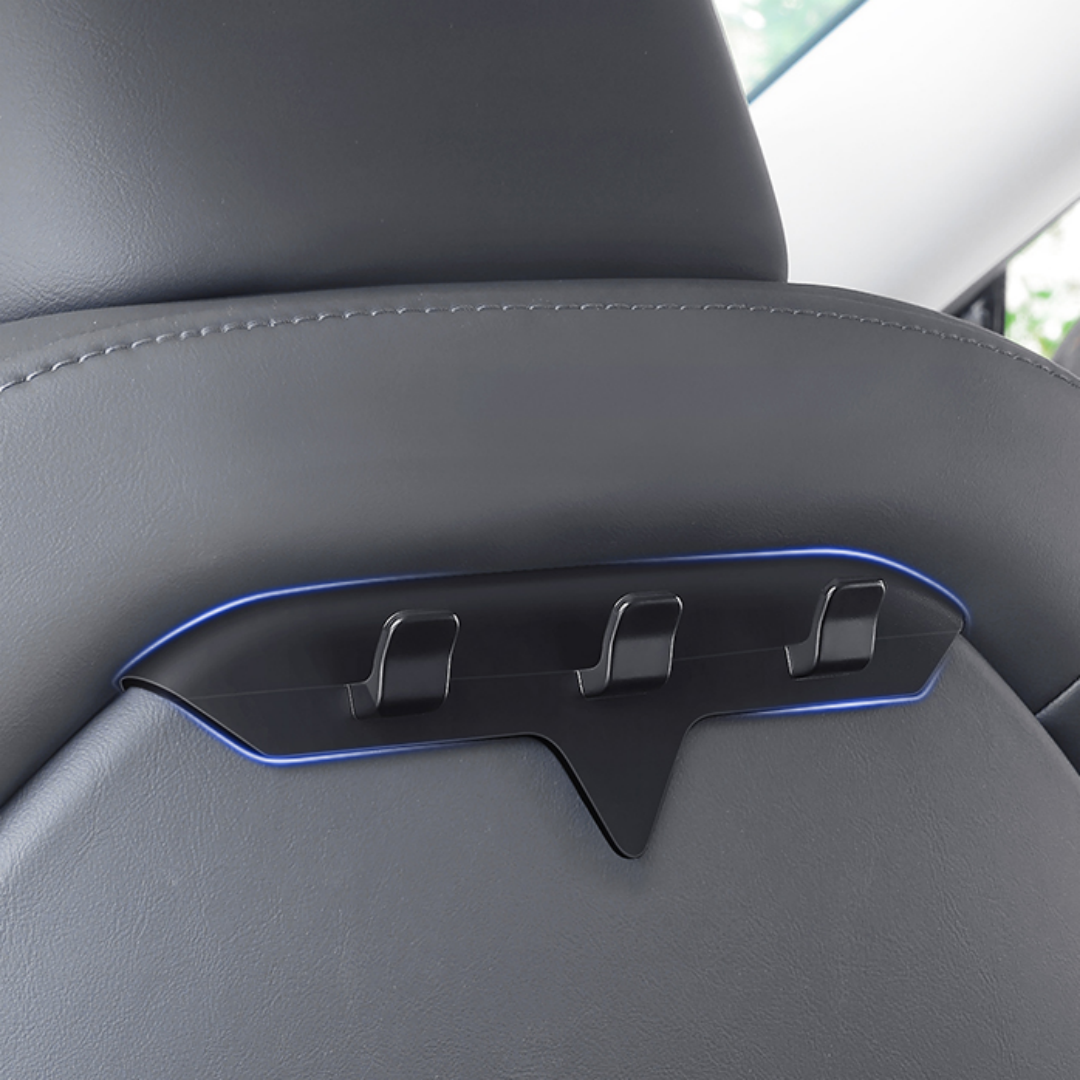 TOPABYTE Seat Back Hooks with Phone Holder for Model 3YSX (Not Sport Seats)