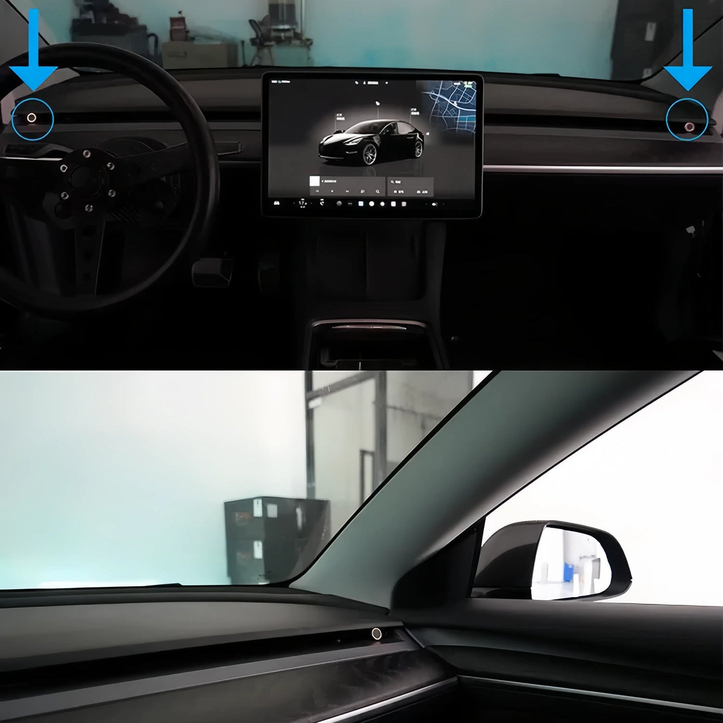 TOPABYTE Blind Spot Monitoring Assist System with RGB Lights for Model 3 2017-2023 & Molde Y 2020-2024