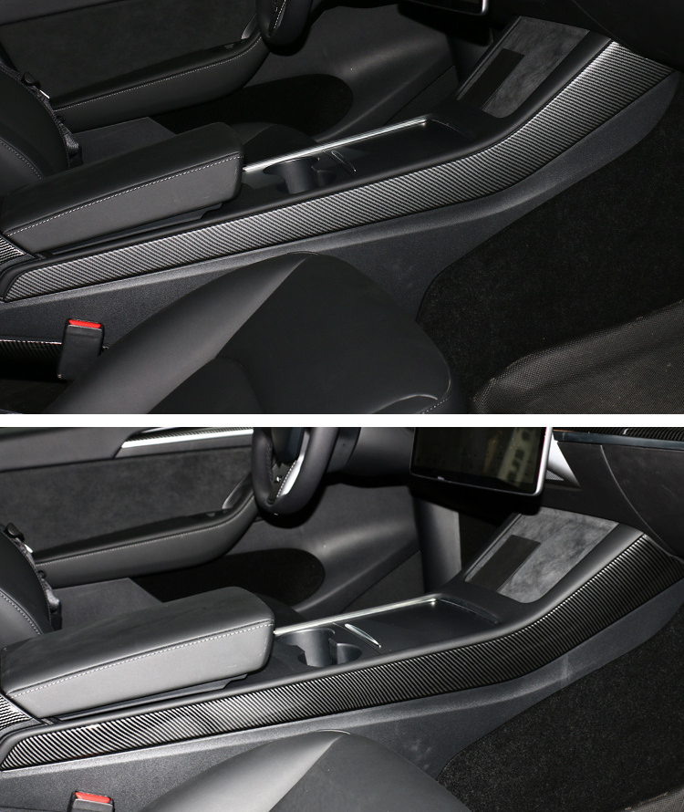 TOPABYTE Center Console Side Trim & Frame Cover Interior Decoration for New Model Y 2025 Juniper & Model 3 2024+ Highland