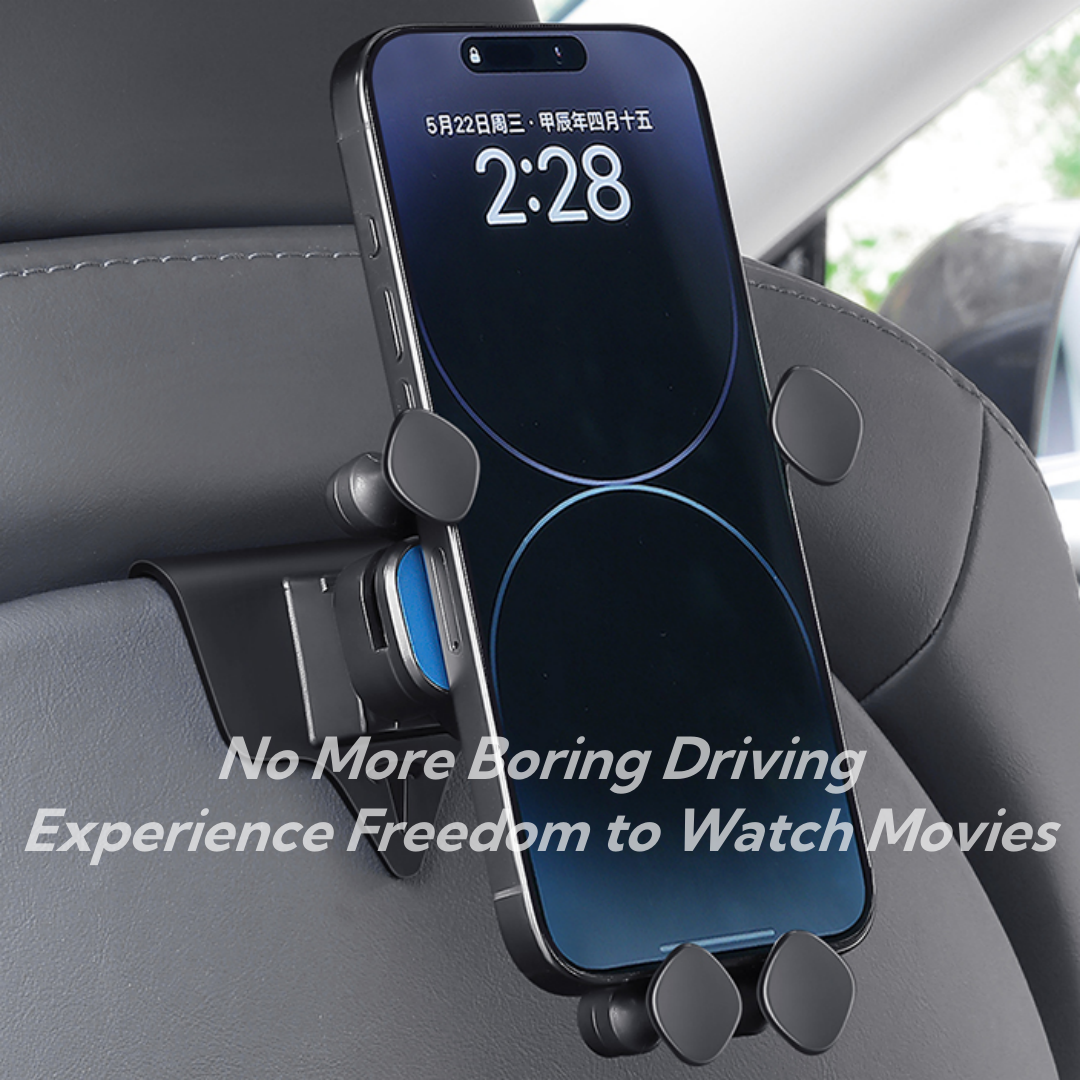 TOPABYTE Seat Back Hooks with Phone Holder for Model 3YSX (Not Sport Seats)