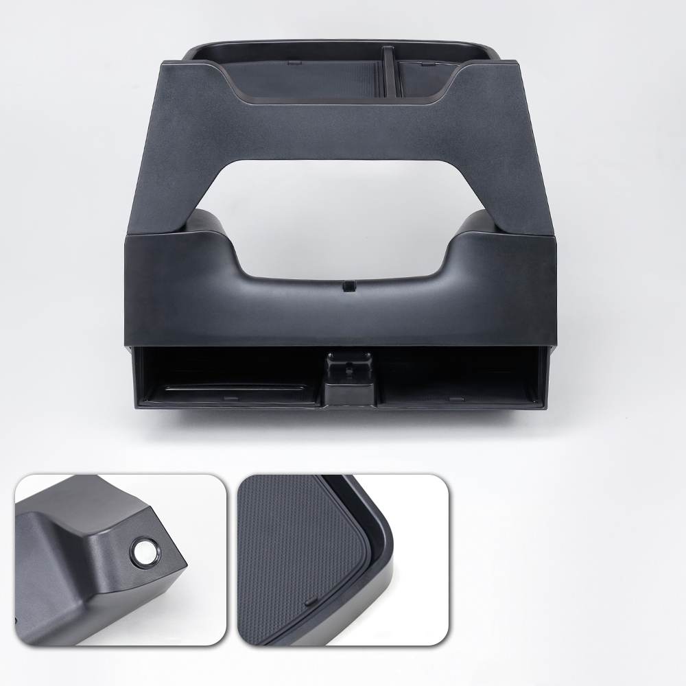 TOPABYTE Center Console Organizer Storage Box for 2025 New Model Y Juniper & 2024+ Model 3 Highland (Under Screen & Behind Screen Tray)