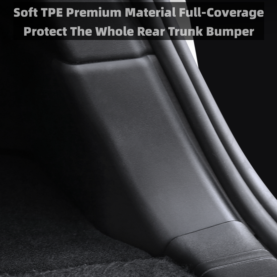 TOPABYTE Rear Trunk Bumper Guard Sill TPE Protector For Model Y 2020-2024 (Segmented, Black)