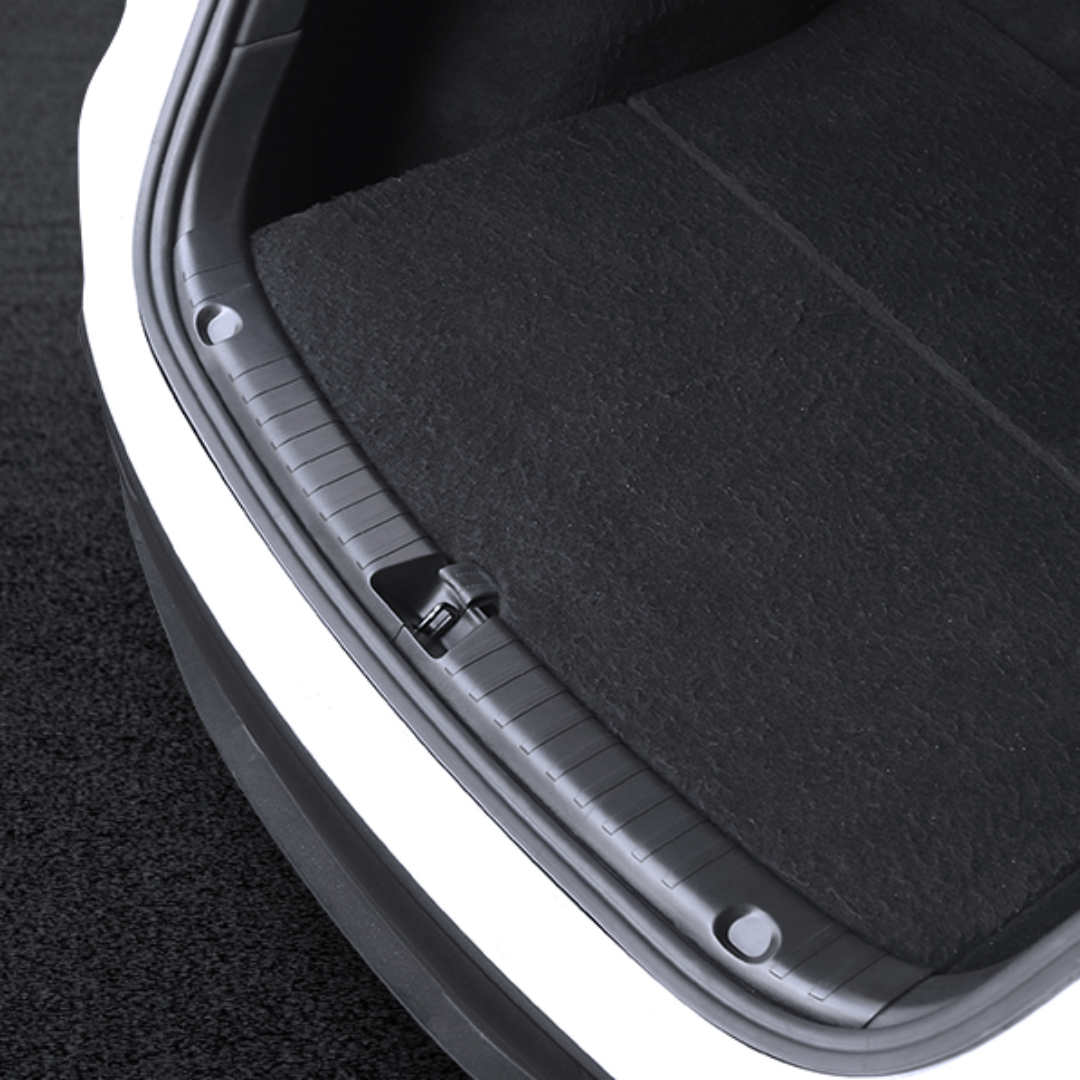 TOPABYTE Rear Trunk Bumper Guard Sill TPE Protector For Model Y 2020-2024 (Segmented, Black)