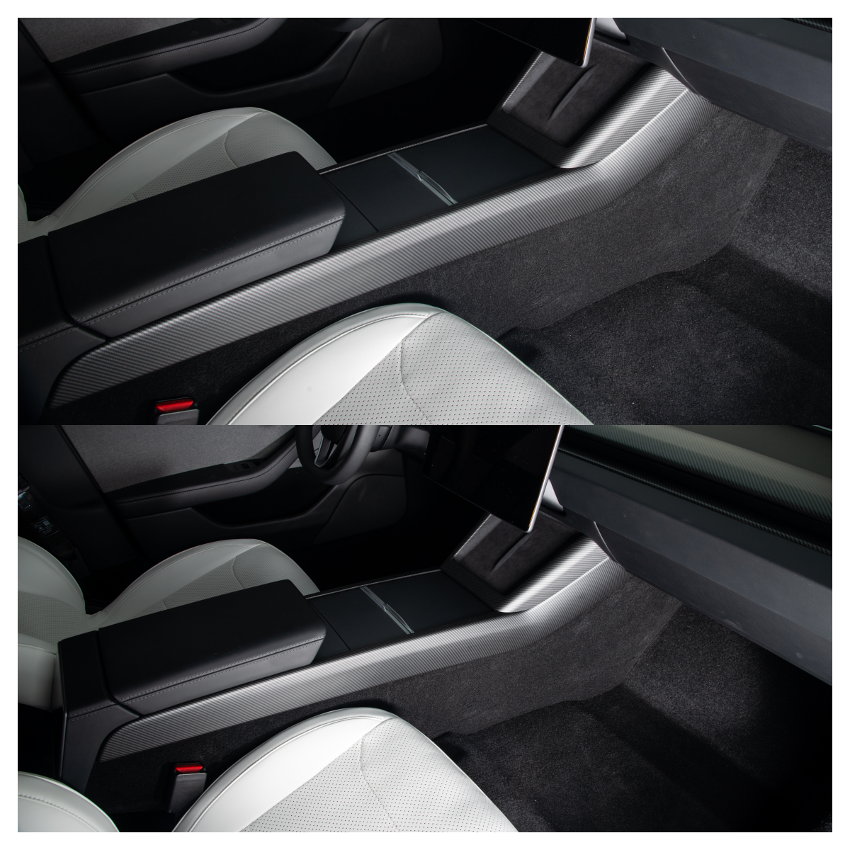 TOPABYTE Center Console Side Trim & Frame Cover Interior Decoration for New Model Y 2025 Juniper & Model 3 2024+ Highland