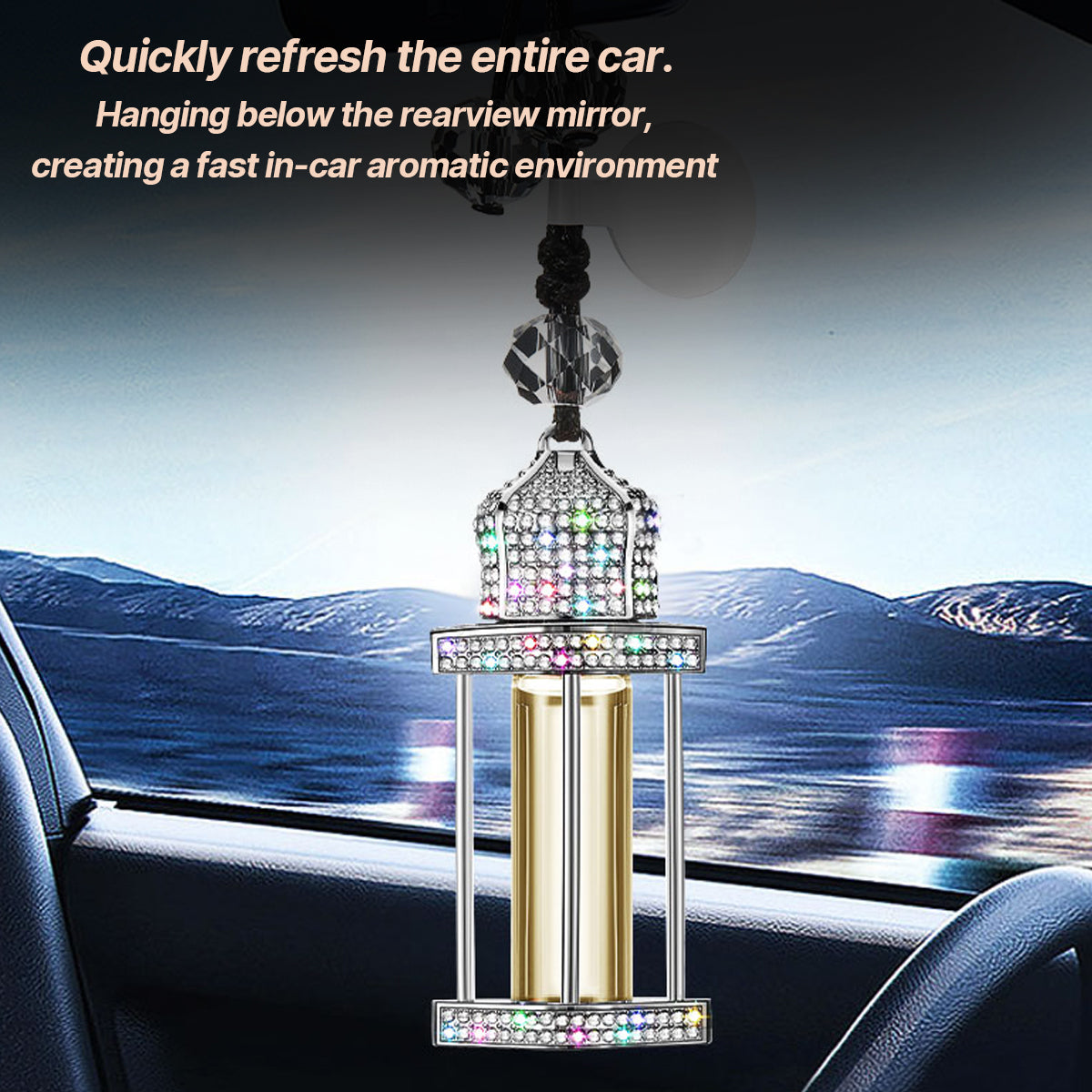 TOPABYTE Luxury Car Air Freshener Hanging Diffuser Universal for All Vehicles