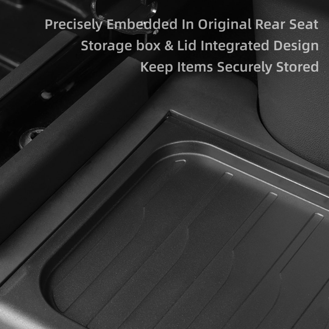 TOPABYTE Rear Seat Storage Box for Model Y 2020-2025 Juniper Center Console