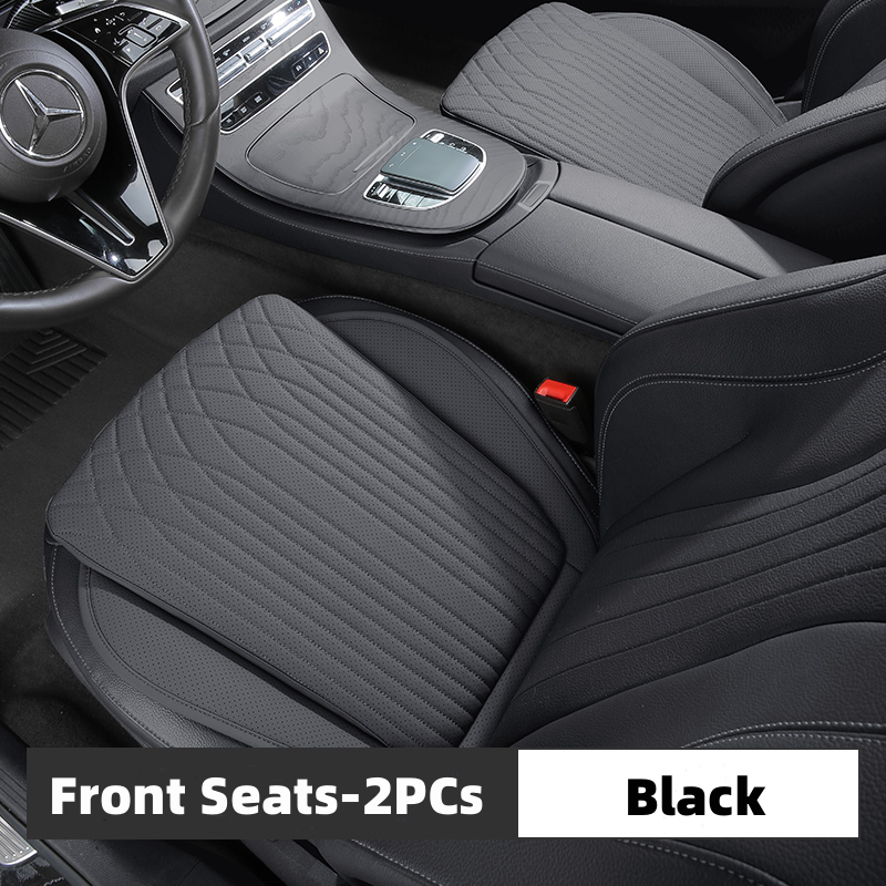 TOPABYTE Universal Nappa Leather Seat Cushion for Car/Office/Home (Black White Red Orange Brown)