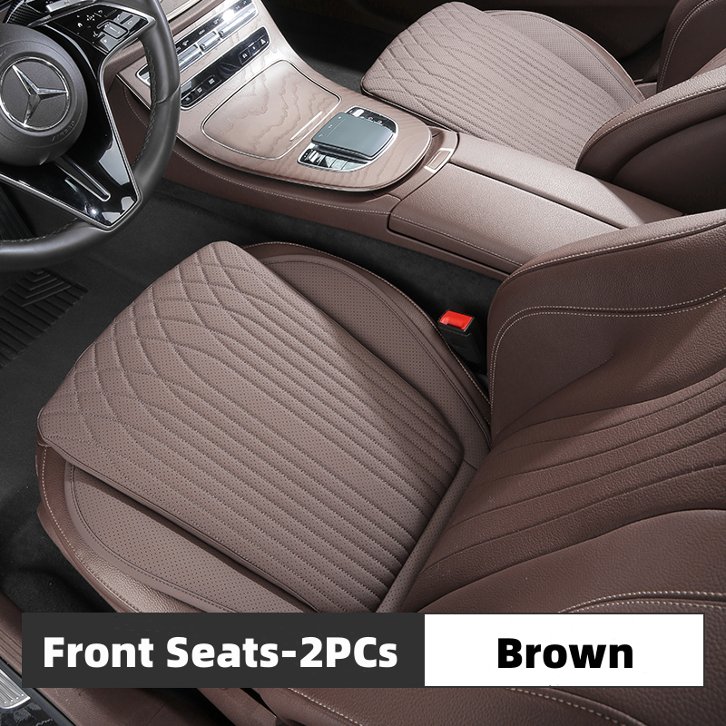 TOPABYTE Universal Nappa Leather Seat Cushion for Car/Office/Home (Black White Red Orange Brown)