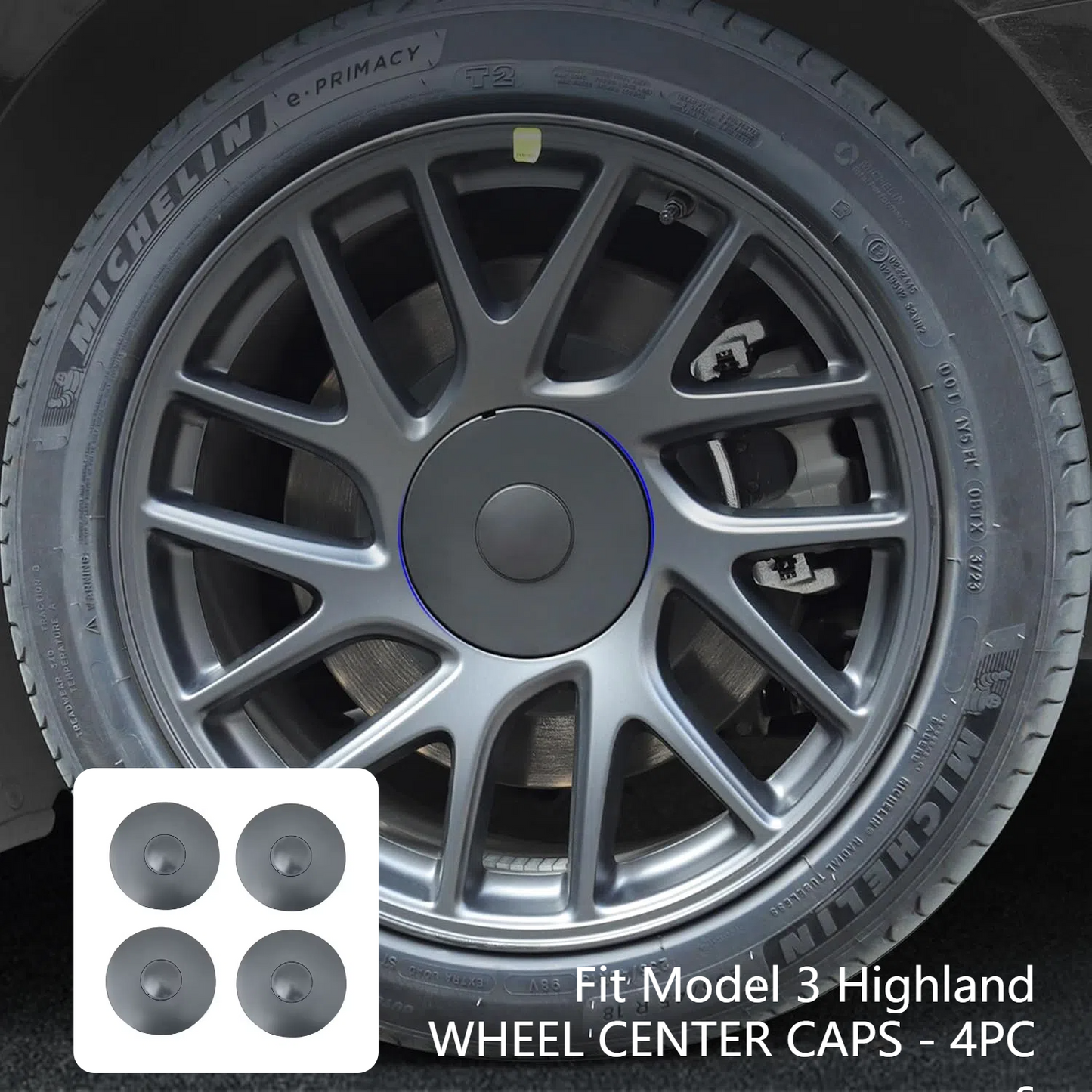 Topabyte All-in-One Rim Protector con striscia luminosa per Model 3 Highland 2024 2025 ruote da fotone da 18 pollici (4pc)