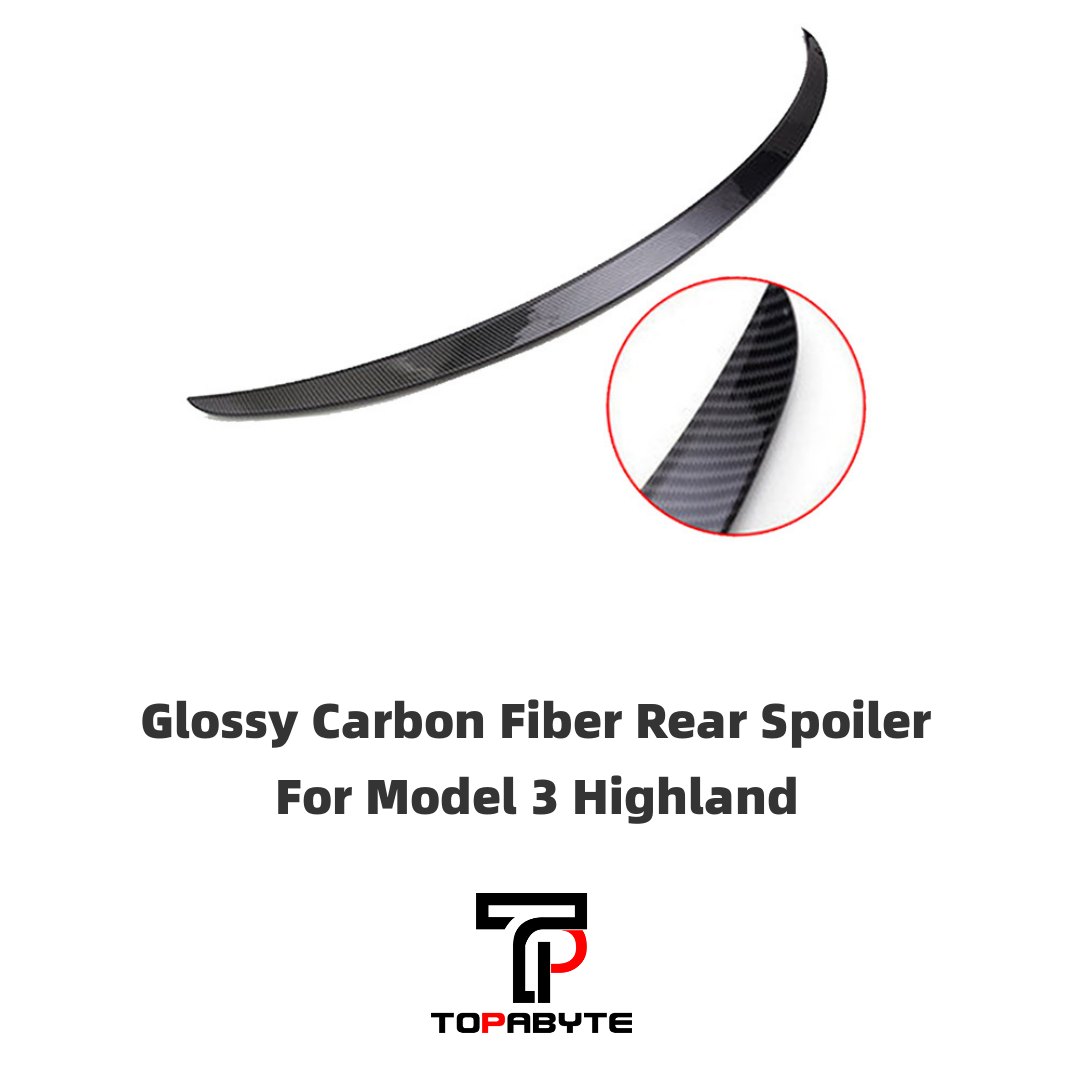 TOPABYTE Rear Spoiler Wing Lip for Model 3 Highland 2024 2025