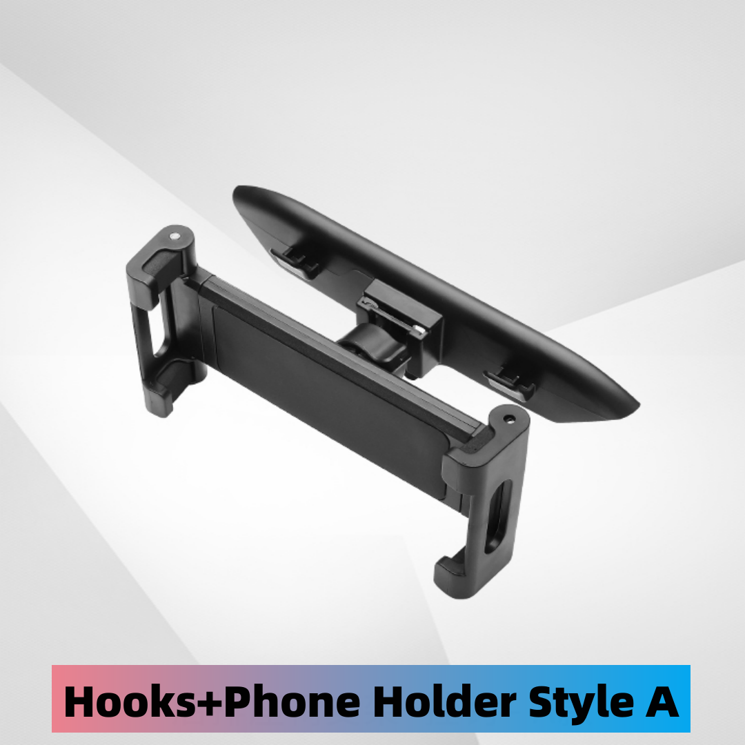 TOPABYTE Seat Back Hooks with Phone Holder for Model 3YSX (Not Sport Seats)