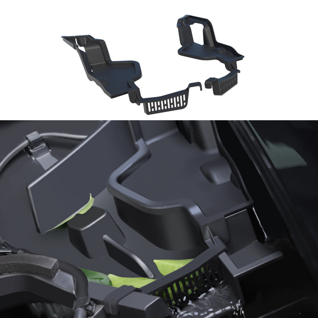 TOPABYTE Front Trunk Water Guide Grille Channel for Model Y 2020-2024