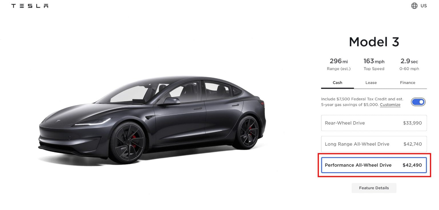 Tesla erhoht den Performance Preis des Model 3 um 1.000 US Dollar TOPABYTE