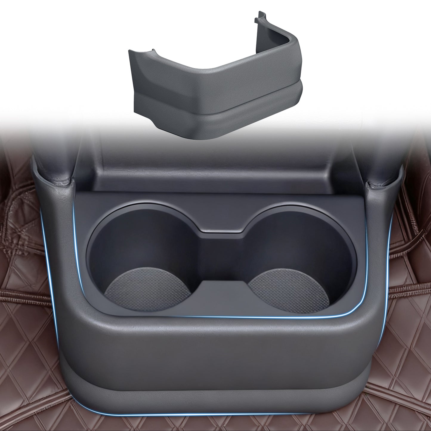 Center Console Rear Cup Holder Anti Kick Cover for Sienna 2021 2022 2023 2024 2025 2026,Rear Cup Holder Panel Cover for Sienna LE Limited Platinum SE XLE XSE