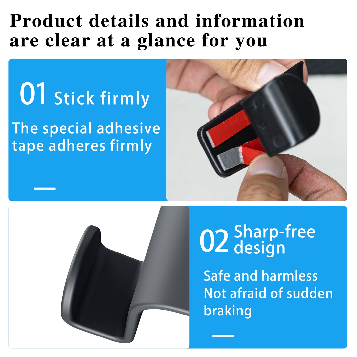 Middle Door Car Hook Storage Organizer for Handbag Purse Coat Fit Sienna 2021 2022 2023 2024 2025 Accessories 2PCS