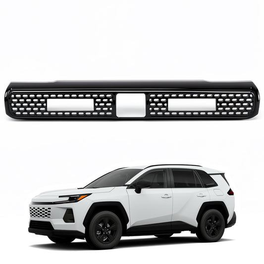 For Toyota RAV4 2026 Accessories Interior Center Console Air Conditioner Switch Button Cover Trim Central Central Air Conditioning Cover Decoration - Glossy Black
