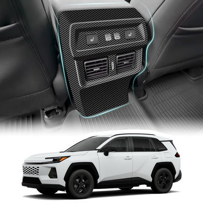 For Toyota RAV4 2026 Car Interior Accessories, Rear Armrest Air Outlet Vent Cover Trim, ABS Plastic Frame Decorative Overlay, Anti-Scratch & Easy to Install, Interior Styling for 2026 RAV4