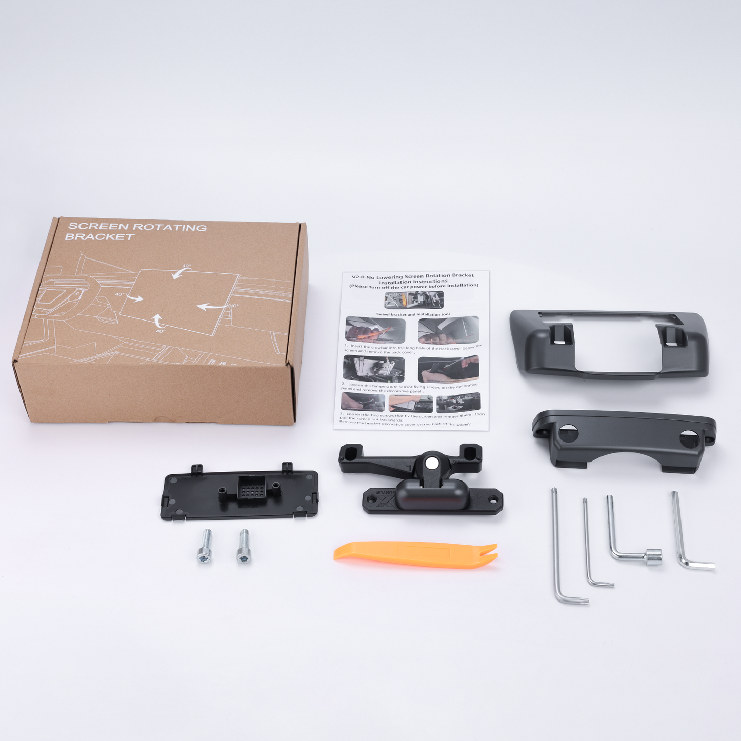 TOPABYTE Screen Swiveling Mount Left- And Right-Hand Drive for Model 3/Y Including Highland & Juniper