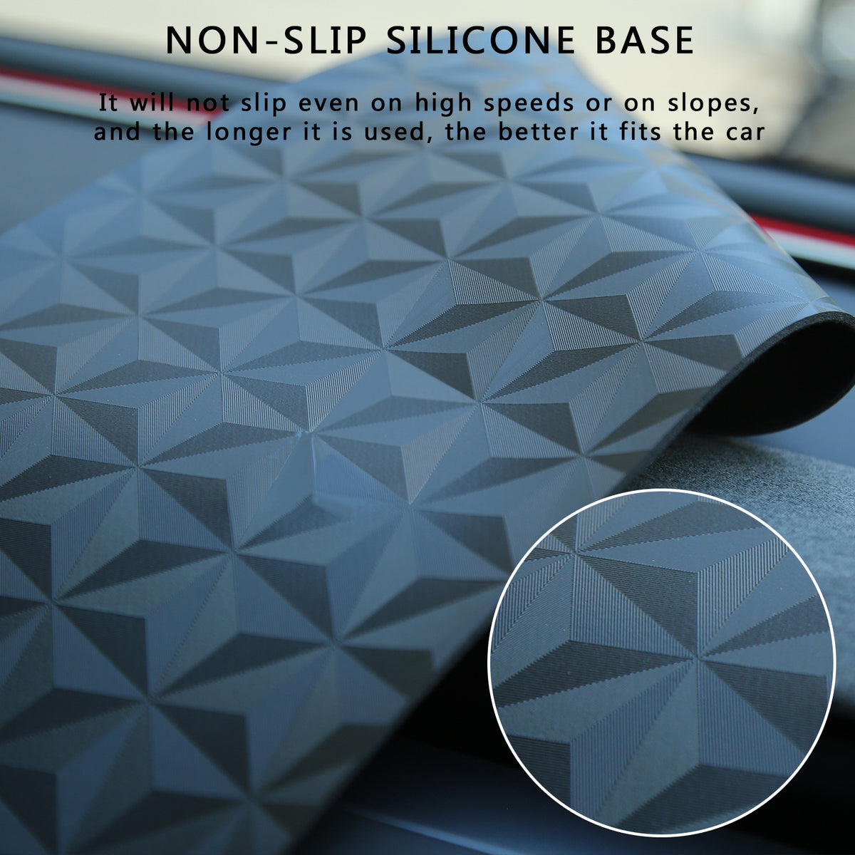 TOPABYTE Dashboard Mat for Model 3 Highland Premium Flannel / Suede Sun Protection