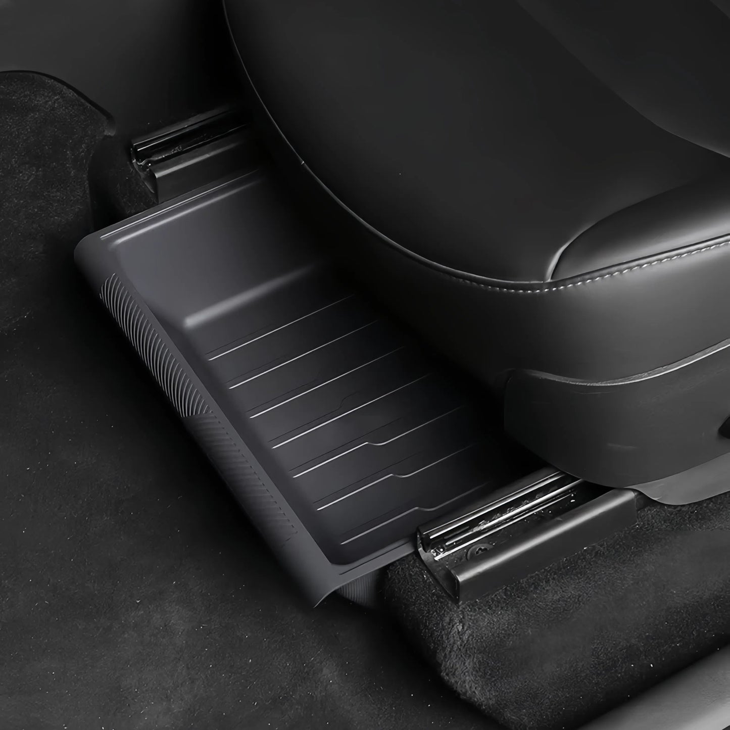 TOPABYTE Under Seat Storage Tray Hidden Organizer for Model Y Front Seats (Black White Grey)