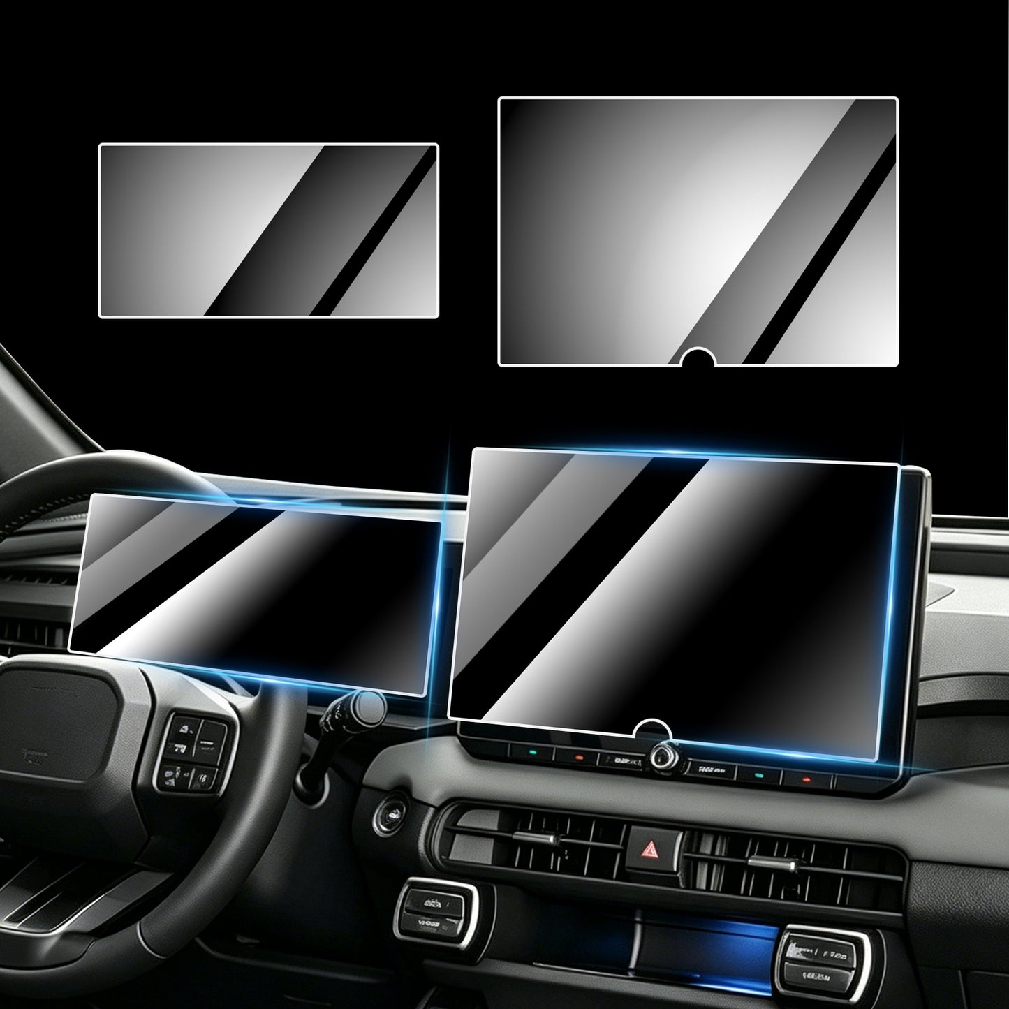 For Toyota RAV4 2026 Accessories Screen Protector for Toyota RAV4 12.9-inch Digital Gauge Cluster (XSE/Limited), 9H Tempered Glass For RAV4 2026 Anti-scratch&HD Transparent